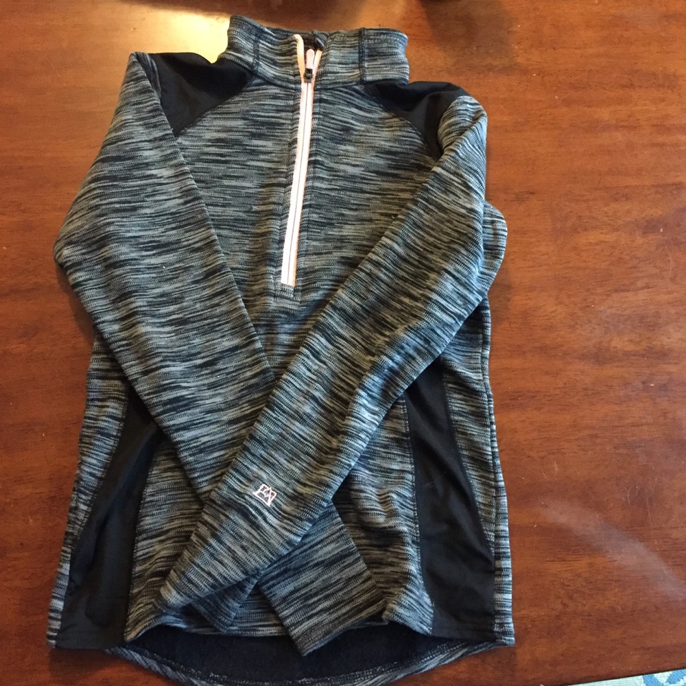 Mid zipper front light weight sweater